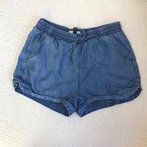 Comfy Casual Faux Jean Shorts